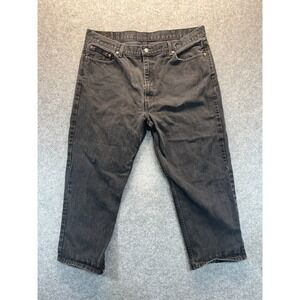 Levis‎ Jeans Men's 44x29 550 Relaxed Fit Straight Leg Black Denim Pants